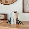 Danya B Brown Cast Iron Abstract Sitting Female Sculpture Pair Bookend Set of 2 - Tabletop Figurines For Desks, Accent Tables, or Shelves - 3 of 4