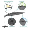 Sonkuki Outdoor 11FT Round Offset Patio Cantilever Aluminum Umbrella - 4 of 4