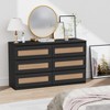 6-Drawer Rattan Dresser w/ Anti-Tip Kit, Smooth Glide Drawers - Modern Wide Storage Chest for Bedroom, Living Room - 3 of 4
