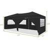 NicBex 10'x20' Folding Canopy with 6 Removable Sidewalls, Outdoor Pop Up Canopy -Event Shelter UPF 50+ Gazebo Portable Tents - 3 of 4