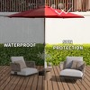 Maggift Outdoor Patio Umbrella with 8 Sturdy Ribs, Push Button Tilt and Crank, Waterproof, UV-Resistant Uitable for Garden, red, 108"*108"*94.44" - 4 of 4