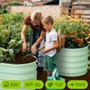 Outdoor Raised Planters,Planter Garden Boxes,Outdoor Raised Garden Bed,Bottomless Galvanised Steel Planter Box for Plants Flowers Herbs Vegetables - 2 of 4