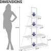 4 Tier Ladder Shelf, A-Shaped Ladder Shelf Display, Small Display, for Bedroom, Living Room, Home Office - 2 of 4