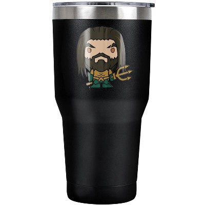 Aquaman Movie Cute Chibi Character Steel Tumbler 30oz Coffee Travel Mug