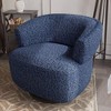 Heynemo Swivel Barrel Chair, Fully Assembled Accent Lounge Sofa with 360-Degree Base, Round Club Chair for Living Room, Bedroom, Office, Ivory - 2 of 4