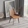 DOMETOUR Modern Dining Chair Black Metal Leg Dining Room Chairs 2Pcs - 2 of 4