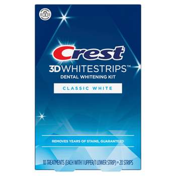 Crest 3DWhitestrips Classic White At-home Teeth Whitening Kit - 10 Treatments