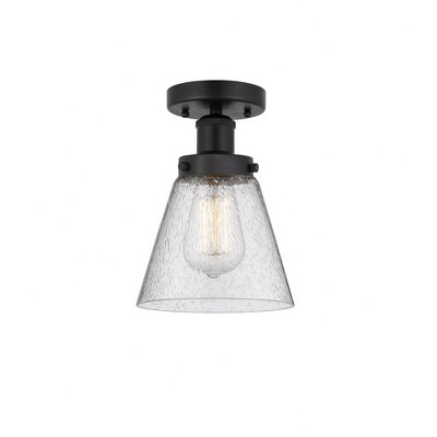 Cone - 1 Light Semi-Flush Mount In Industrial Style-8.25 Inches Tall and 6.5 Inches Wide