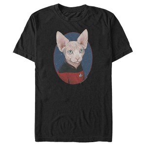 Men's Star Trek: The Next Generation Captain Jean Luc Picard Cat T-Shirt - 1 of 4