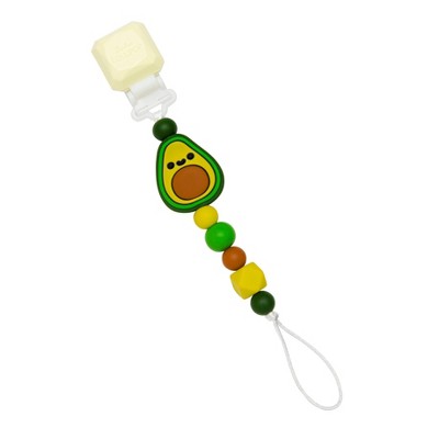 Loulou Lollipop Darling Pacifier Clip - Avocado