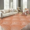 Washable Runner Rug, Modern Geometric Rainbow Carpet, Low Pile Non-Slip Floor Mat for Entryway, Living Room, or Nursery - 2 of 4