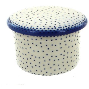 Blue Rose Polish Pottery M136 Manufaktura French Butter Dish - 1 of 3