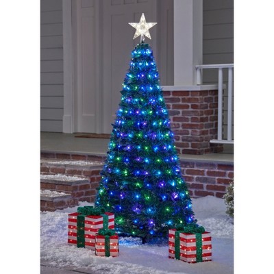 BrylaneHome 6Ft. Outdoor Pre-Lit Pop-Up Christmas Tree