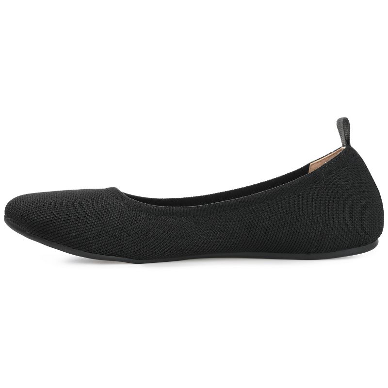 Journee Collection Womens Jersie Knit Foldable Round Toe Slip On Flats, 3 of 11