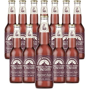 Henry Weinhard's Black Cherry Cream 12 Pack | 12oz Glass Bottles | Classic American Flavor | Premium Craft Soda - 1 of 1
