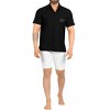 LA LEELA Men's Short Sleeve Button Down Casual Camp Beach Shirts Business Dress Shirts for Men Vacation Solid Shirts with Pocket - 2 of 4