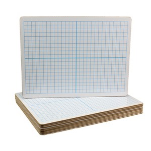 Flipside Products X Y Axis Dry Erase Board, Dual Sided, 9"W x 12"L, Pack of 12 - 1 of 4