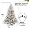 Racxily 7.5ft Artificial Christmas Tree:Pre-Lit (560 Lights) & Pre-Decorated (Frosted Pine,Cones, Berries),Perfect for Home/Office/Holiday Parties - 3 of 4