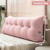 Bekrvio Teddy Velvet Headboard Pillow with Side Pocket, Soft Wedge Backrest Cushion with Removable Cover for Bed & Sofa,Twin/Queen/King - 3 of 4