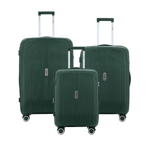 IZOD Sabina Premium Lightweight Polycarbonate Hard Shell 3 Piece Luggage Set - 20", 24", and 28" Sizes - 1 of 4