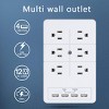 Itopfox Multi Plug Outlet Surge Protector with 12 Electrical Outlets & 4 USB Charging Ports, Wall Plug Expander for Room, Office, Gaming - 2 of 4