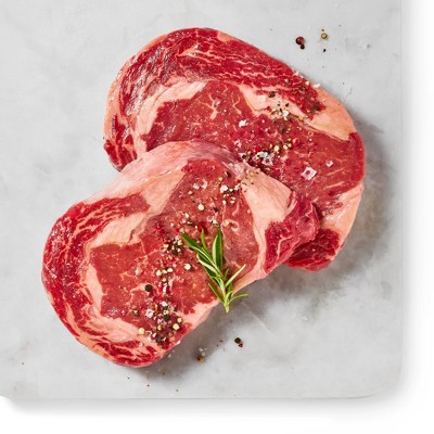 Fresh Beef Ribeye Boneless Steak Value Pack - 0.87-2.86lbs - price per lbs - Good & Gather™