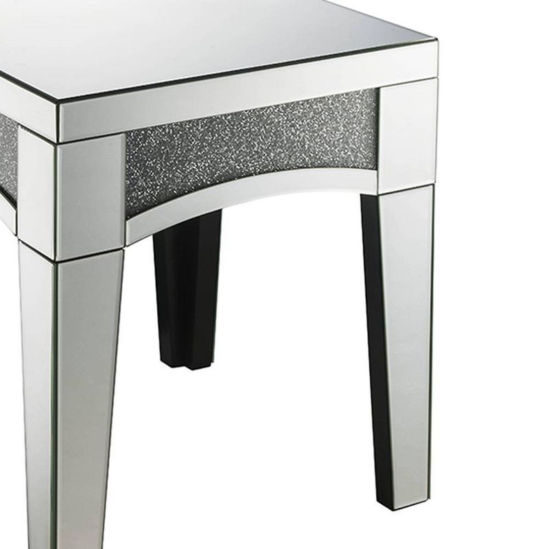 20&#34; Noralie Mirrored Accent Table Faux Diamonds - Acme Furniture, 6 of 9