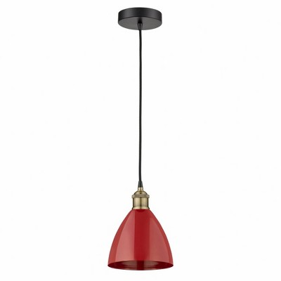 Plymouth Dome - 1 Light Cord Hung Mini Pendant In Modern Style-11 Inches Tall and 7.5 Inches Wide