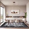Large Area Rugs Easy to Clean Washable Neutral Dining Room Rug, Stain-Resistant Low Pile Floor Mat - 2 of 4
