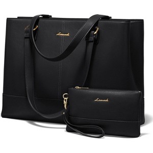 LOVEVOOK Laptop Tote Bag for Women 15.6 Inch Work Bag Leather Laptop Purse with Clutch - 1 of 3