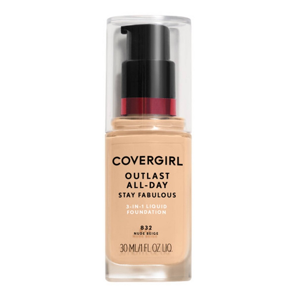 UPC 008100007257 product image for COVERGIRL Outlast Stay Fabulous 3-in-1 Foundation SPF 20 - 832 Nude Beige - 1 fl | upcitemdb.com