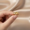 Guili Elegant Heart-Shaped Band Ring in White, Gold, Rose Gold, Available in Sizes 3-6, Crafted for Timeless Everyday Wear and Romantic Appeal - 3 of 3