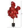 Nearly Natural 4-ft Autumn Pomegranate Artificial Tree - 2 of 4