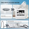 Simzlife 16.1 in Portable Dishwasher Countertop, Mini Dishwasher with 3-Cycles, 6-Modes, 4-Place Settings Capacity, White - 4 of 4