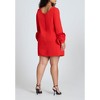 ELOQUII Rosette Sleeve Mini Dress - 3 of 4