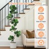 COZONY 5/6/7FT Artificial Fiddle Leaf Fig Tree in White Pot, Realistic Faux Plant for Home & Office - 4 of 4