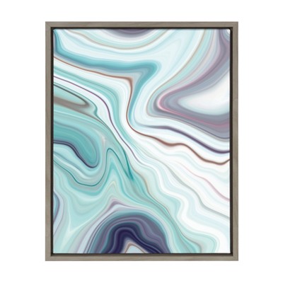 18" x 24" Sylvie Abstract Framed Canvas by Amy Peterson Gray - Kate and Laurel