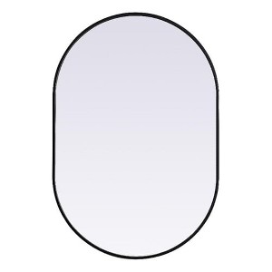 Elegant Lighting Metal Frame Oval Mirror 27x40 - 1 of 4