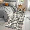Striped Geometric Washable Runner Rug - Stain Resistant, Non-Slip Backing, Low Pile - For Hallway, Laundry, Bedroom - 2 of 4