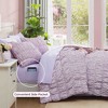BAGOKIE 7pc Wildflower Puff Bed in a Bag King Size Comforter Set for All Season, Light Purple - 4 of 4