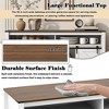 Okak Farmhouse Buffet Sideboard Storage Cabinet for Dining Room,Kitchen Pantry Cabinets with Sliding Barn Door & Mesh Panels - 3 of 4
