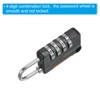 Unique Bargains Locker Luggage Bike 4 Digit Combination Lock with Security Cable Set - 4 of 4