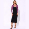 INSPIRE CHIC Women's Elegant Sheer Floral Lace Crop Bolero Shrug - 3 of 4