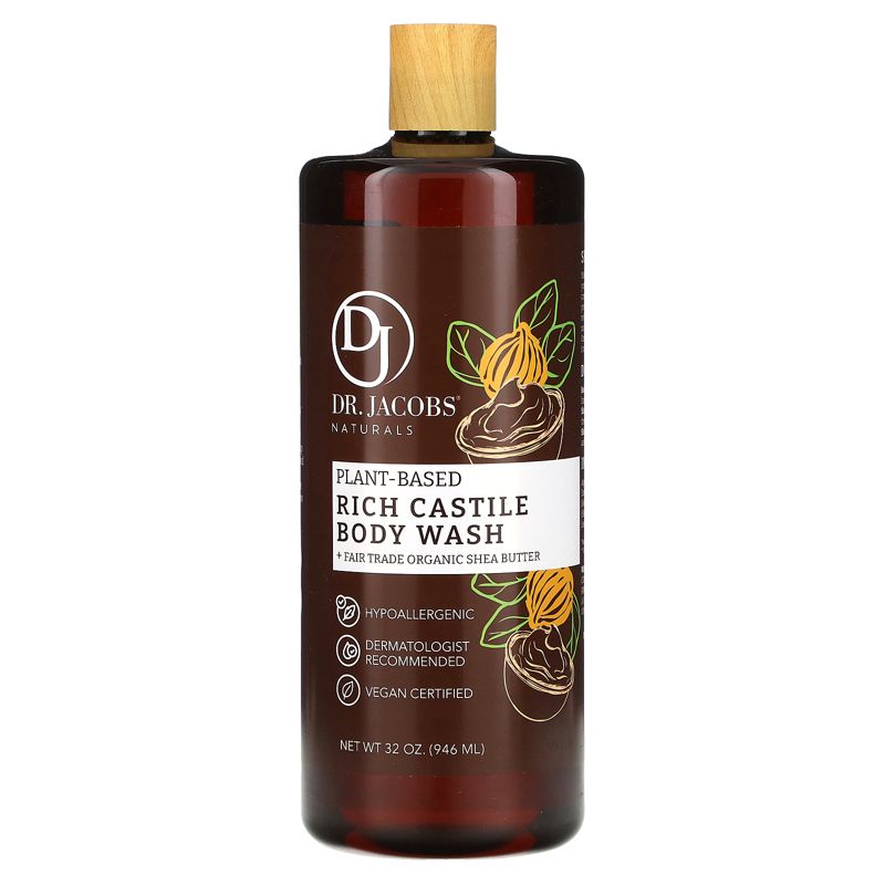DR.JACOBS NATURALS All-Natural Castile Shea Butter Body Wash with Plant-Based Ingredients - Gentle and Effective - Sulfate-Free, Paraben-Free,, 1 of 3