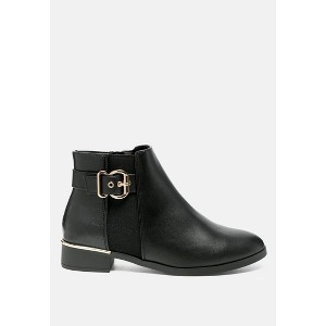 Frothy Buckled Ankle Boots With Croc Detail Women - 1 of 4