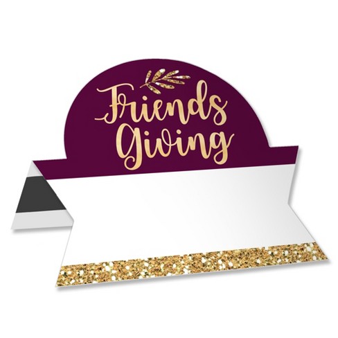Big Dot Of Happiness Elegant Thankful For Friends - Friendsgiving  Thanksgiving Party Tent Buffet Card - Table Setting Name Place Cards - Set  Of 24 : Target