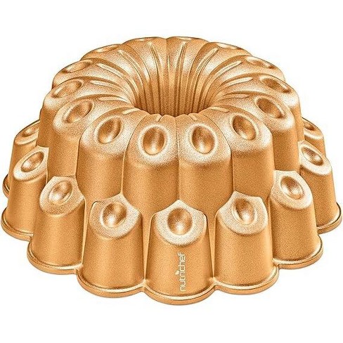 Nutrichef Extra Thick Cast Aluminum Marquise Fluted Cake Pan