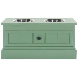 Boomer Double Pet Feeder W/ Drawer - Removable Stainless Steal Bowls - Cat/Dog - PET5701 - Safavieh Pets - 1 of 4