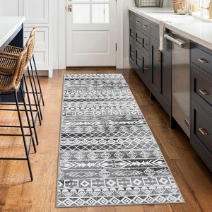 Garvee Boho Area Rug Ultra-Thin Print Rug,Foldable Durable Non-Slip Stain Resistant Rug - 1 of 4