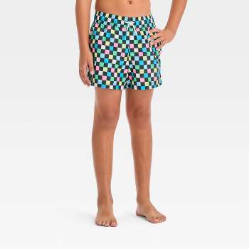 Boys' Checkered Swim Shorts - art class™